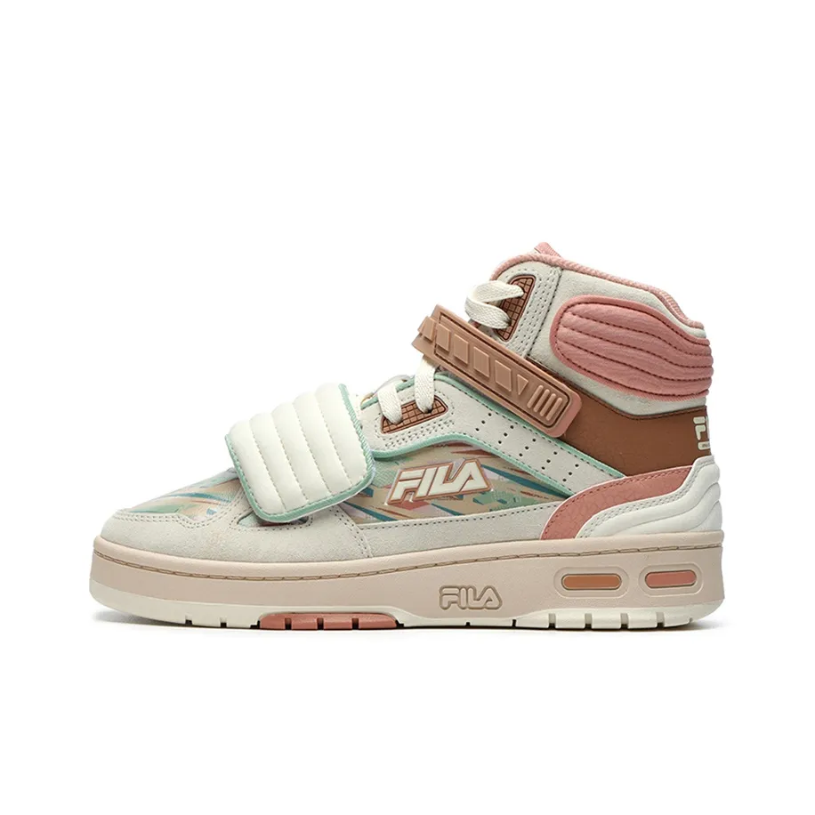 FILA x FILA FUSION Teratach WM Mid Top Vintage Basketball Shoes Women's White