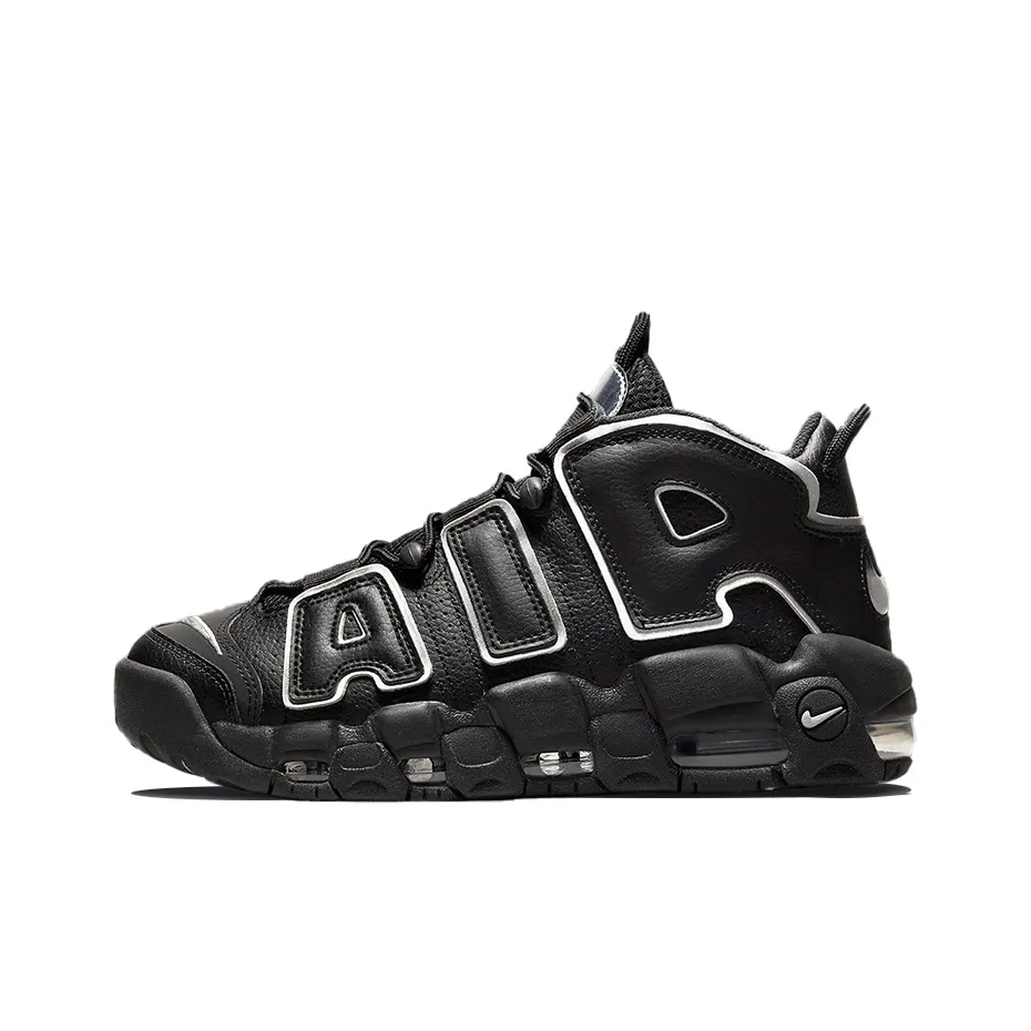 Nike Air More Uptempo 'Black Metallic Silver' Women's