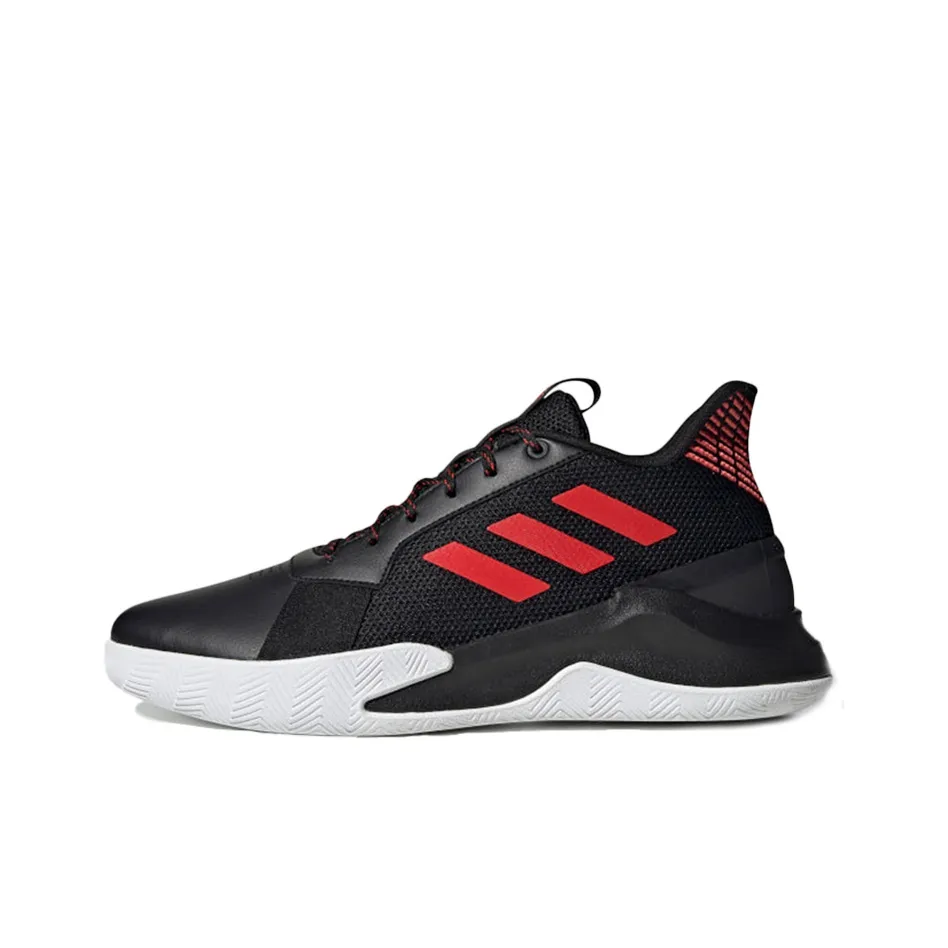 Adidas Runthegame Амортизация Низкий Топ Винтажные Баскетбольные Кроссовки Мужские Черные Красные