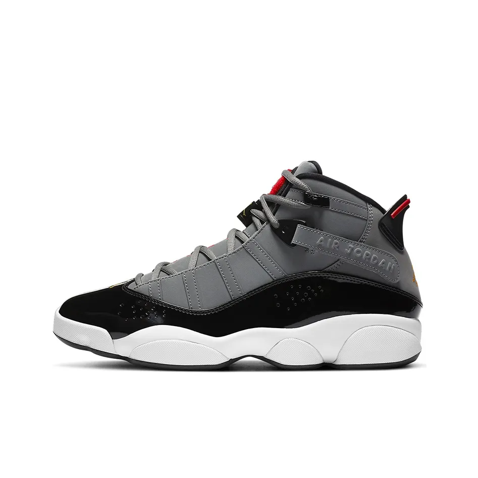 JORDAN 6 Rings Smoke Grey Black Red Gold