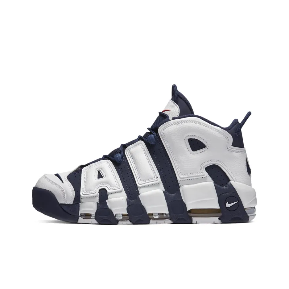 Nike Air More Uptempo Olympic MID Топ Винтажные Баскетбольные Кроссовки Унисекс Морской Синий