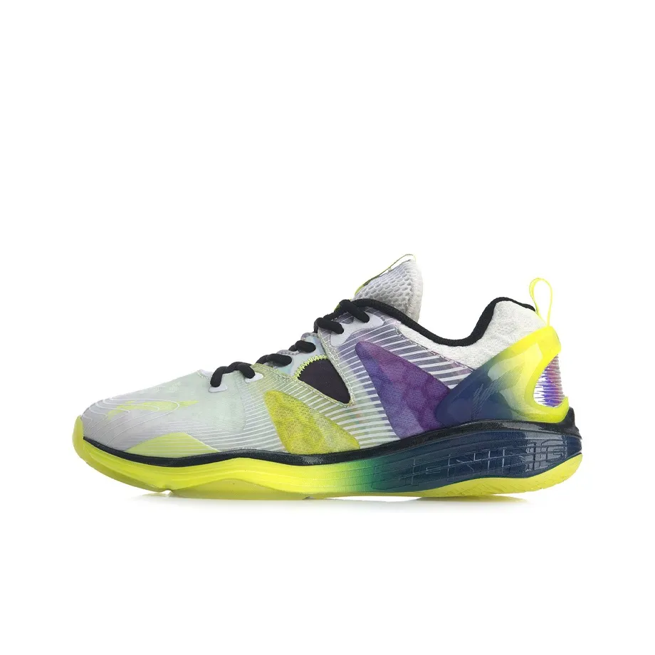 LINING Низкая Обувь для Бадминтона Унисекс Белый Зеленый Синий