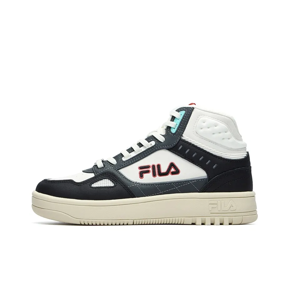FILA MID Топ Винтажные Баскетбольные Кроссовки Женские Черный Белый