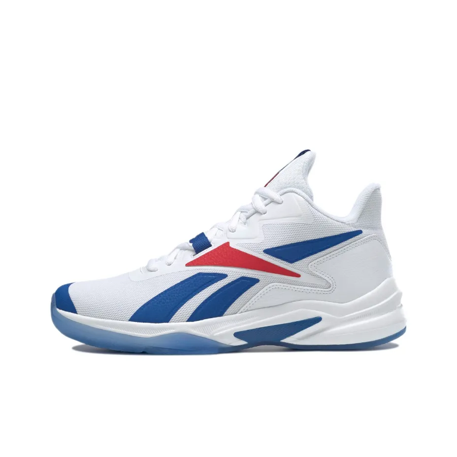 Reebok совместный бренд More Buckets MID Топ Винтажные баскетбольные кроссовки Мужской Белый Синий