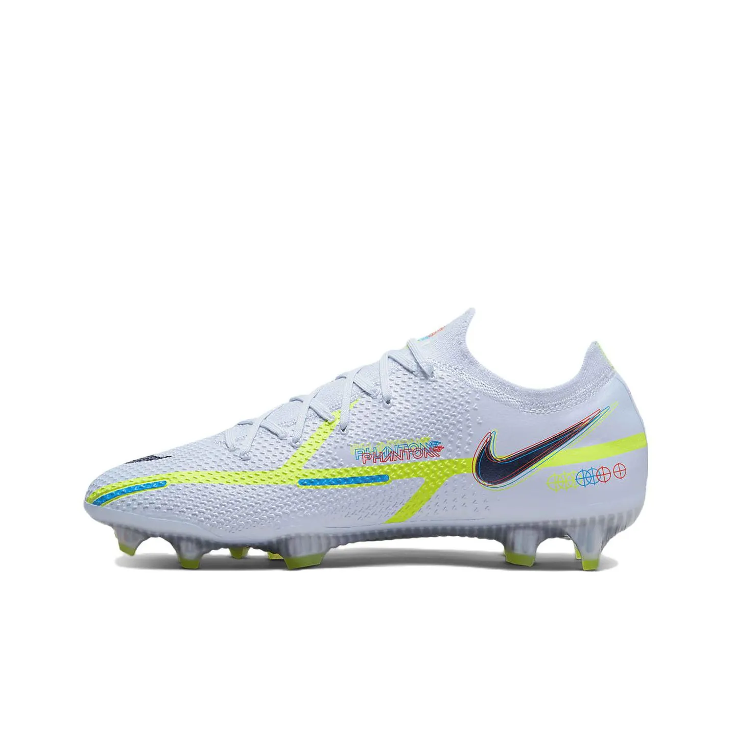 Nike Phantom GT2 FG Твердый грунт противоскользящий устойчивый к истиранию дышащие футбольные бутсы унисекс серый