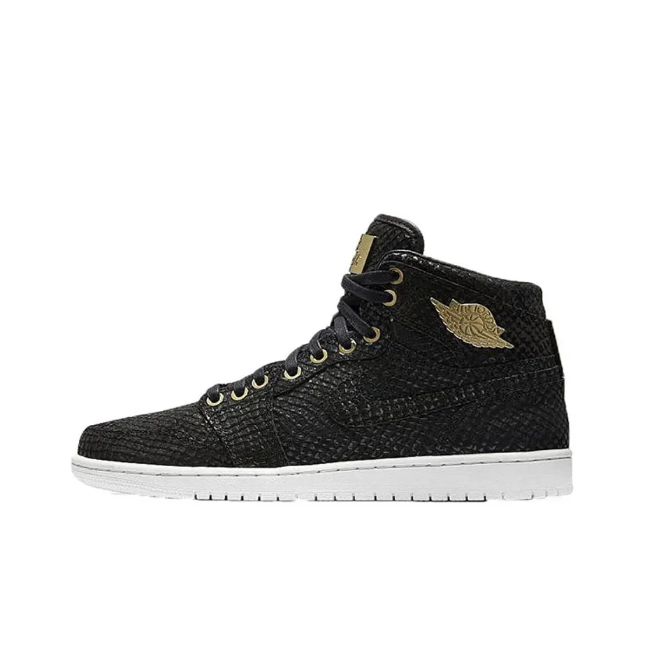Jordan Air Jordan 1 Vintage Basketball Shoes Men High Top Black/Yellow/White
