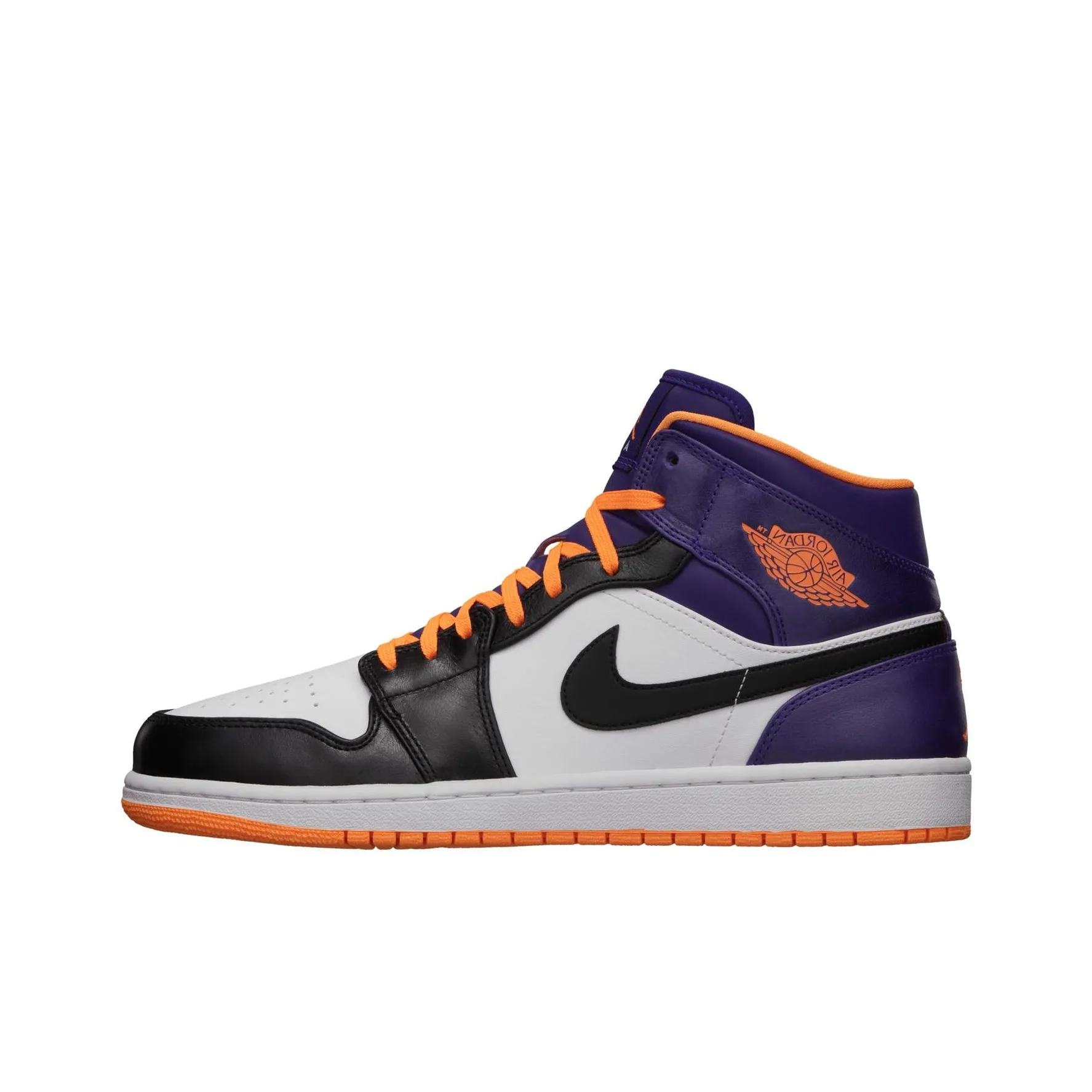 Jordan Air Jordan 1 Vintage Basketball Shoes Men Mid Top White/Light Orange/Purple/Black