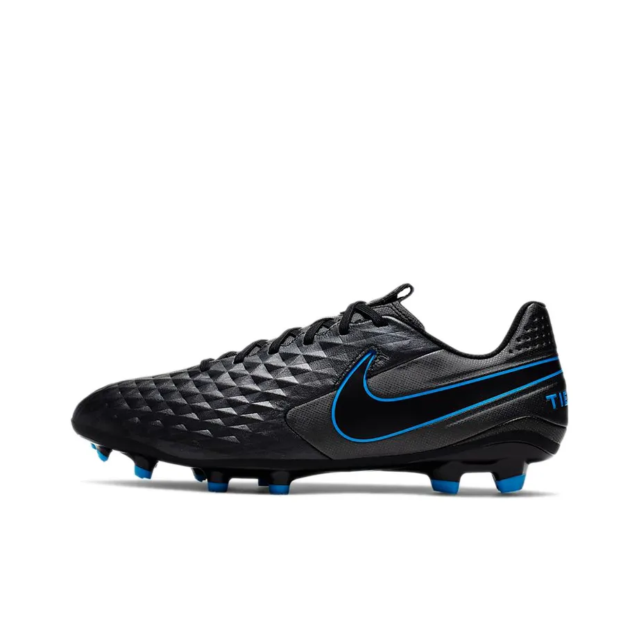 nike Tiempo Legend 8 MG MULTI Ground Shock Absorbers Slip Resistant Дышащий Футбольные бутсы Унисекс Black Blue