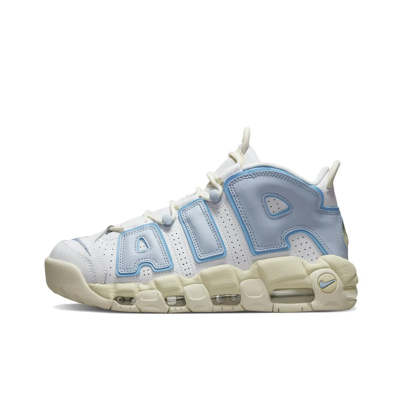 Nike Air More Uptempo Vintage Basketball Shoes Women's Low Top White Blue