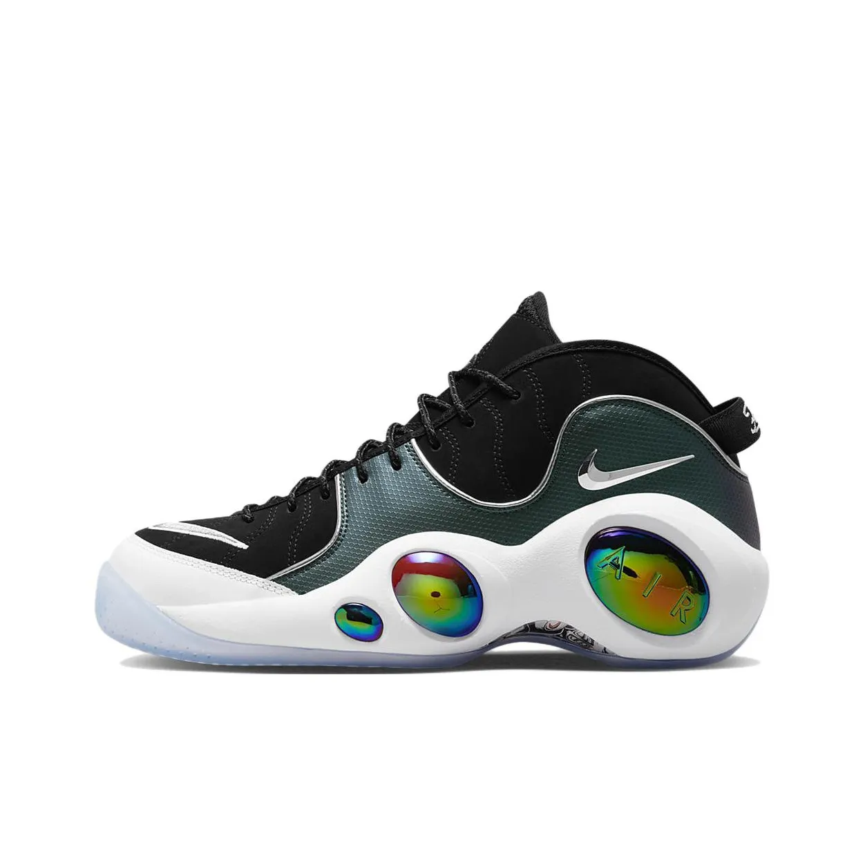 Nike Zoom Flight 95 Vintage Basketball Shoes Men Mid Top Black/White/Green