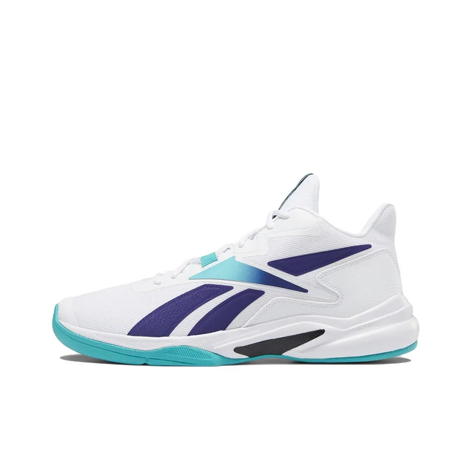 Reebok More Buckets Low Топ Винтажные Баскетбольные Кроссовки Мужские Белый Синий