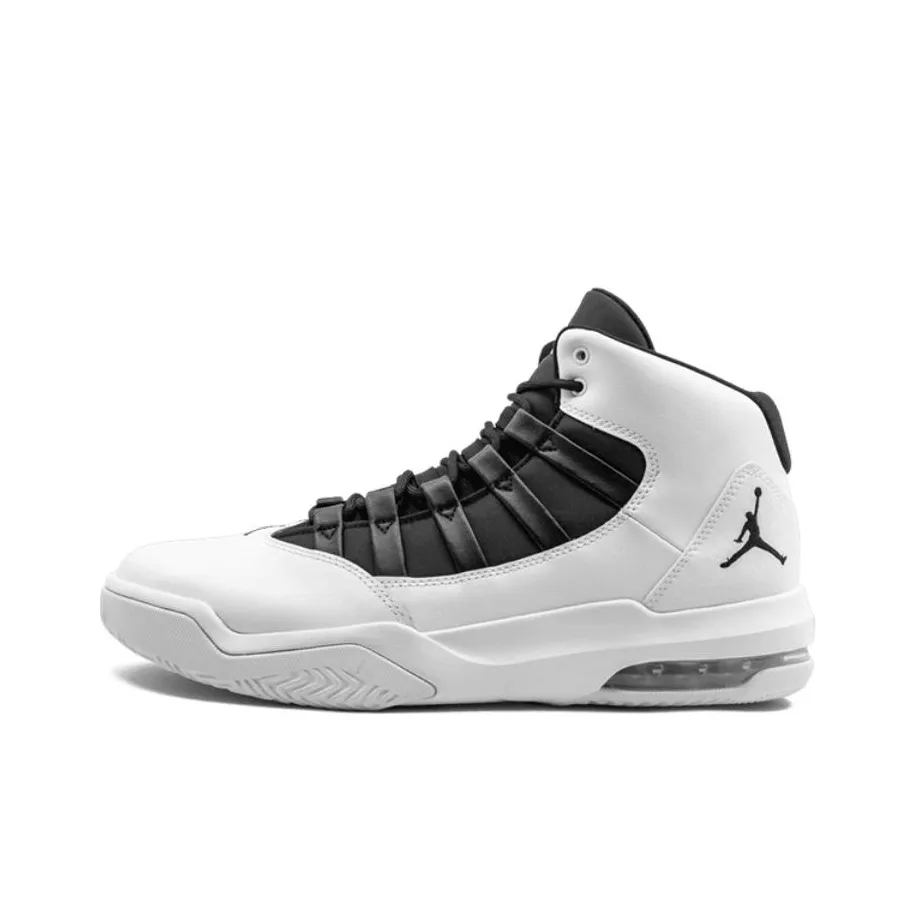 Jordan Max Aura Vintage Basketball Shoes Men High Top White/Black