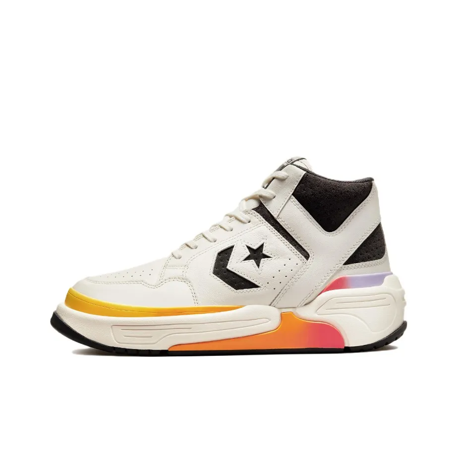 Конверс Weapon Collection CX Градиентный MID Топ Винтажные Баскетбольные Кроссовки Унисекс Белый Оранжевый