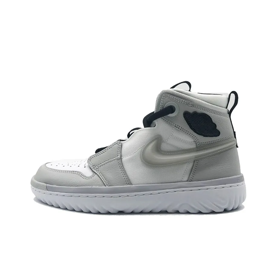 Jordan Air Jordan 1 HIGH REACT High Топ Винтажные баскетбольные кроссовки Мужской Серый