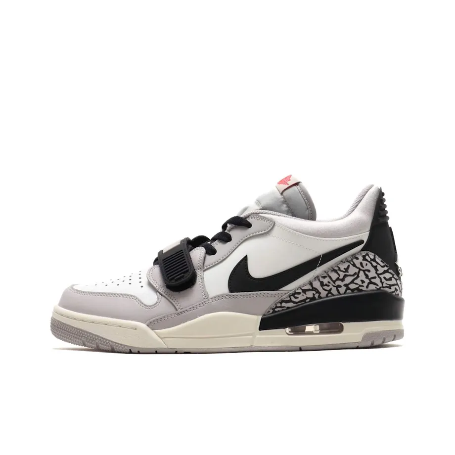 JORDAN Legacy 312 Low Tech Grey Fire Red Black