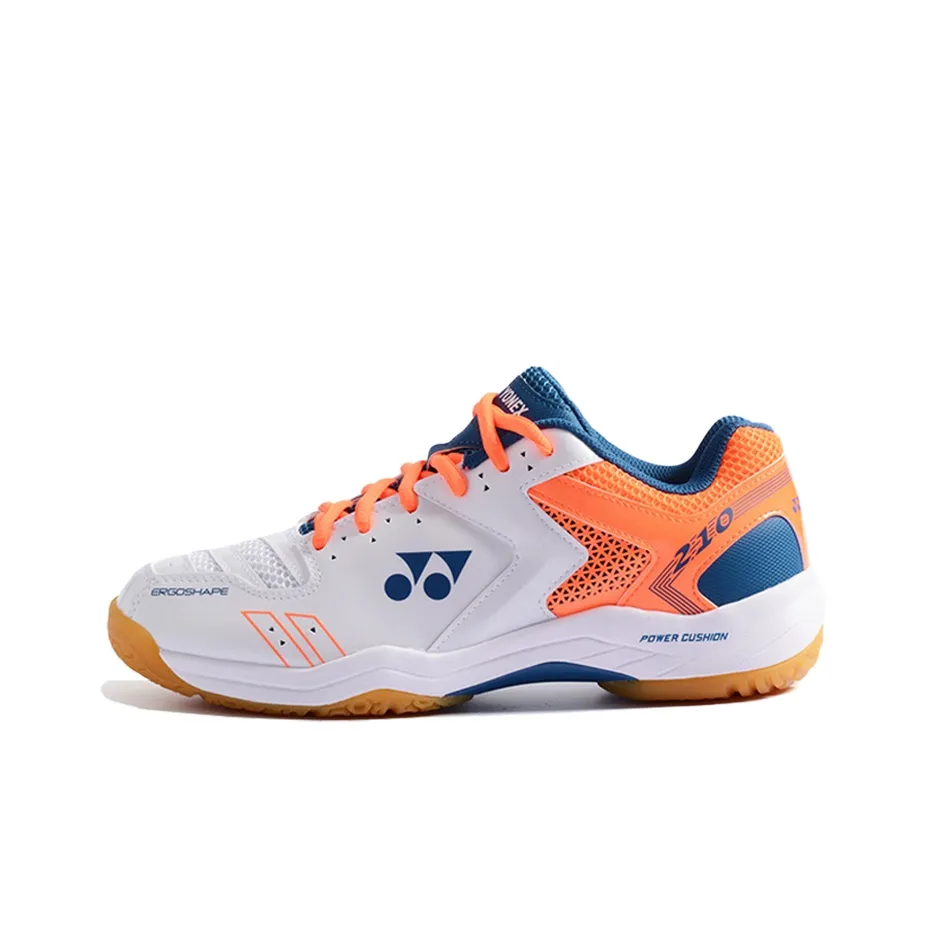 YONEX Power Cushion Durable Cushioning Low Top Badminton Shoes Unisex White Orange