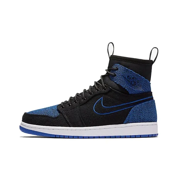 Jordan Air Jordan 1 Ретро Ультра Anti-Slip Легкий Высокий Топ Винтажные Баскетбольные Кроссовки Мужские Синий Черный