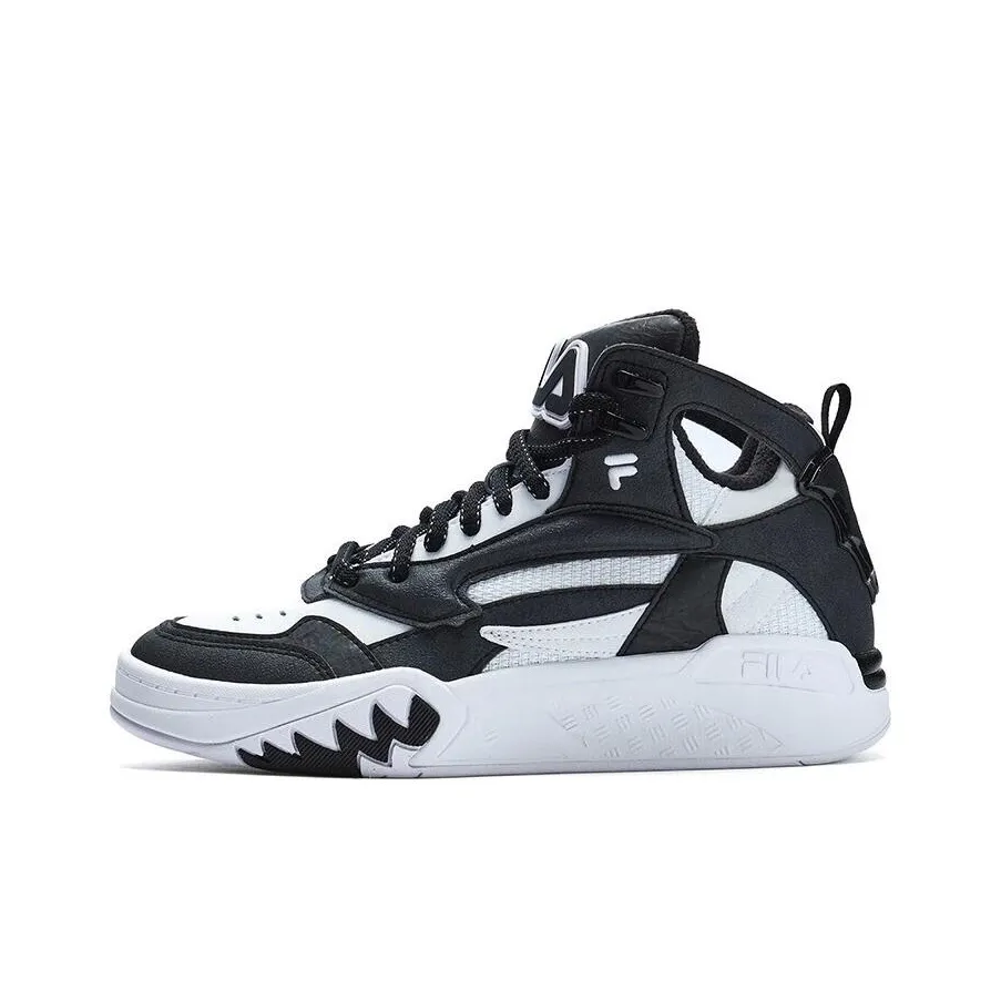 FILA FUSION Desperado WE MID Топ Винтажные баскетбольные кроссовки Женские Черный белый