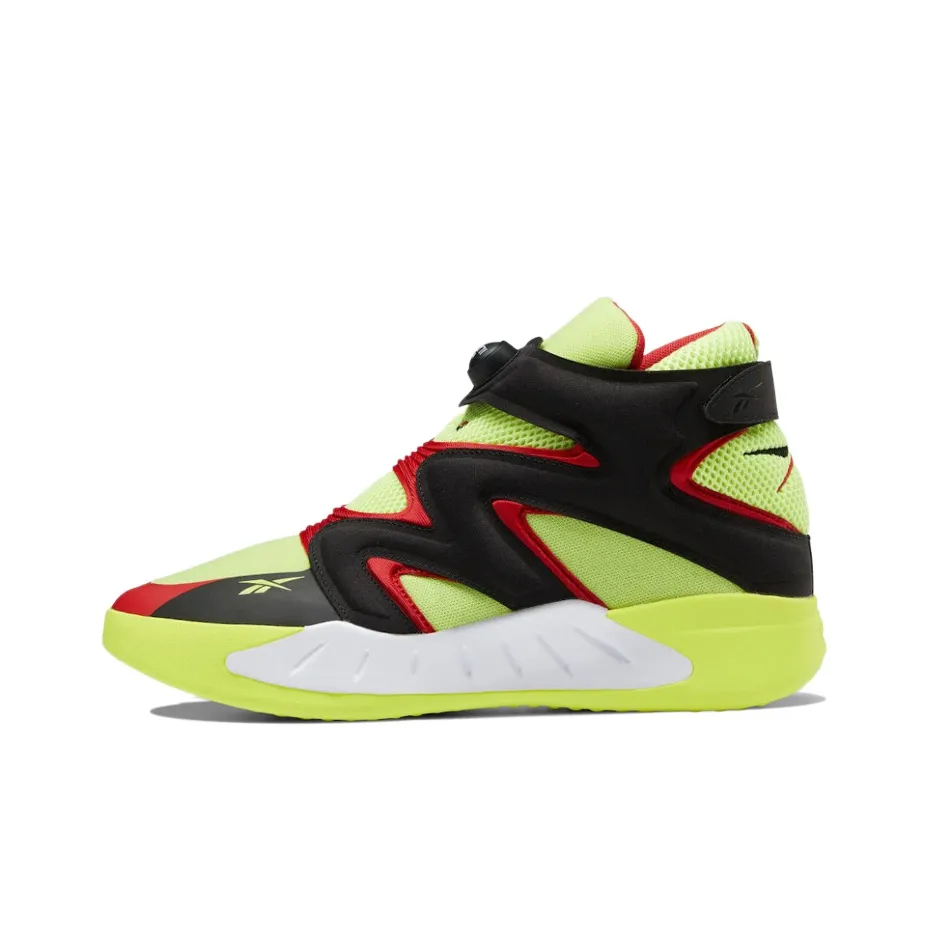 Reebok совместный Instapump Fury Zone MID Топ Винтажные баскетбольные кроссовки Мужской Неоновый зеленый
