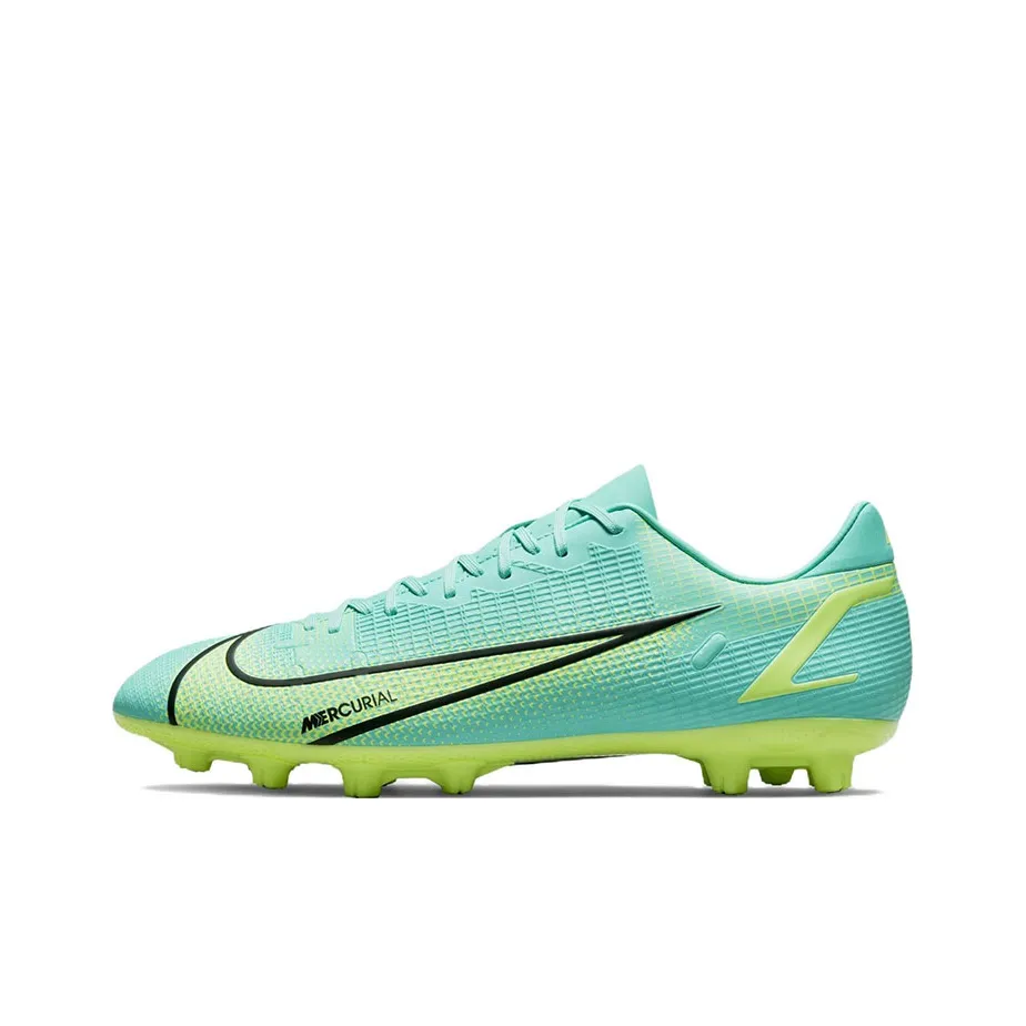 Nike Mercurial Vapor 14 HG Твердый Ground Shock Absorbers Slip-Resistant Abrasion-Resistant Футбольные бутсы Мужские Синий Зеленый
