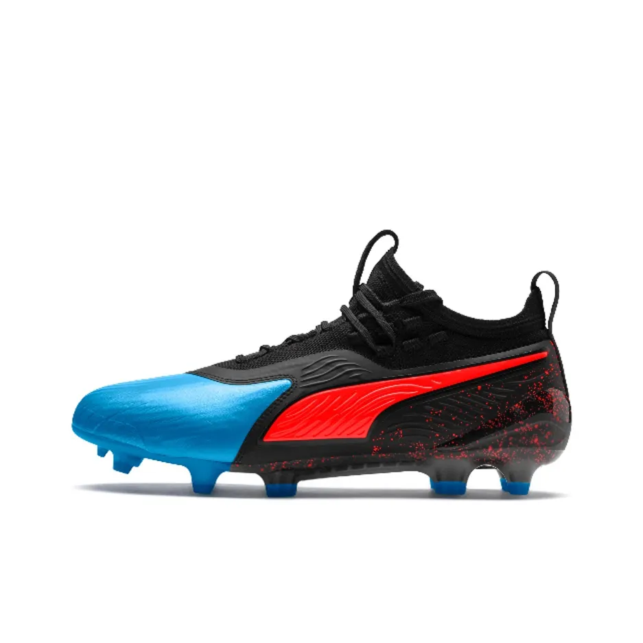 PUMA One 19,1 AG Artificial Grass FG Твердый Грунт Футбольные Бутсы Мужские Черный Синий