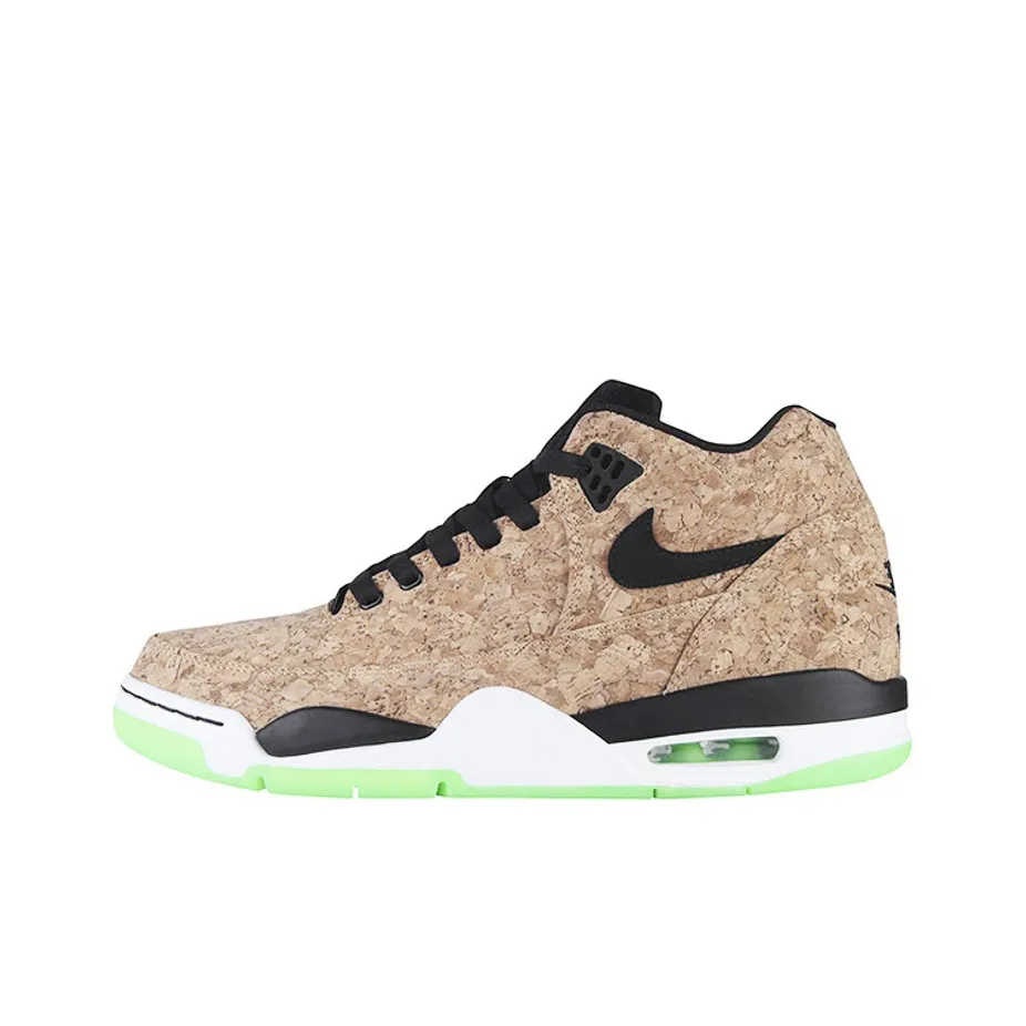 Nike Flight Squad Cork Non Bottom Slip Легкий MID Топ Винтажные баскетбольные кроссовки Мужской Коричневый