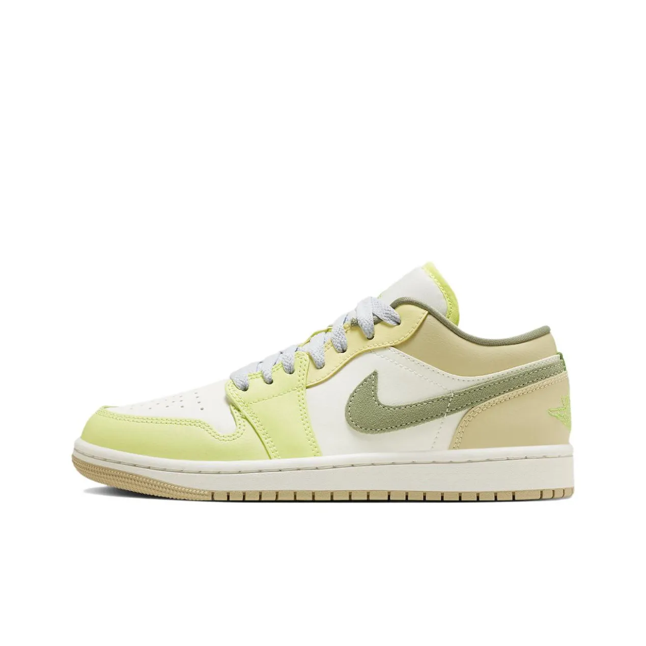 Jordan 1 Low Sail White Oil Green Women's