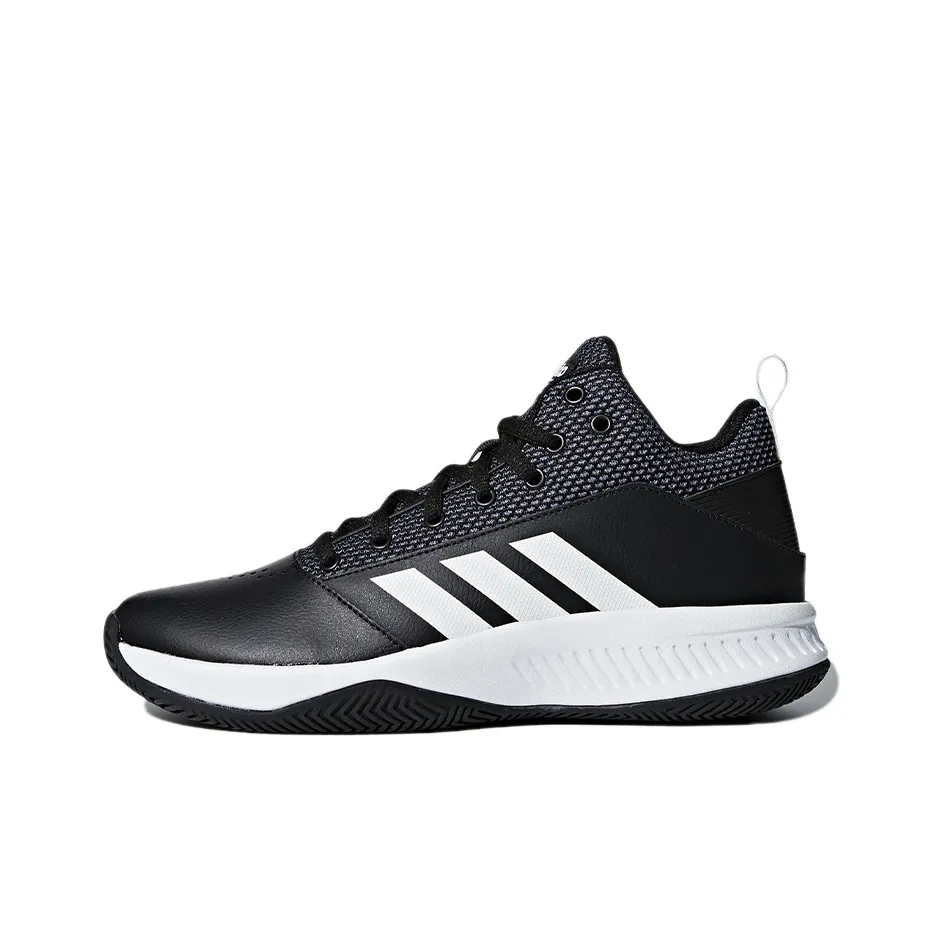 Adidas CF Ilation 2,0 Core Shock Absorbers Lower Resistant Low Top Винтажные баскетбольные кроссовки Мужской Черный Белый