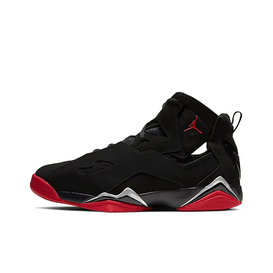 Jordan True Flight Vintage Basketball Shoes Men High Top Black/Red/Silver