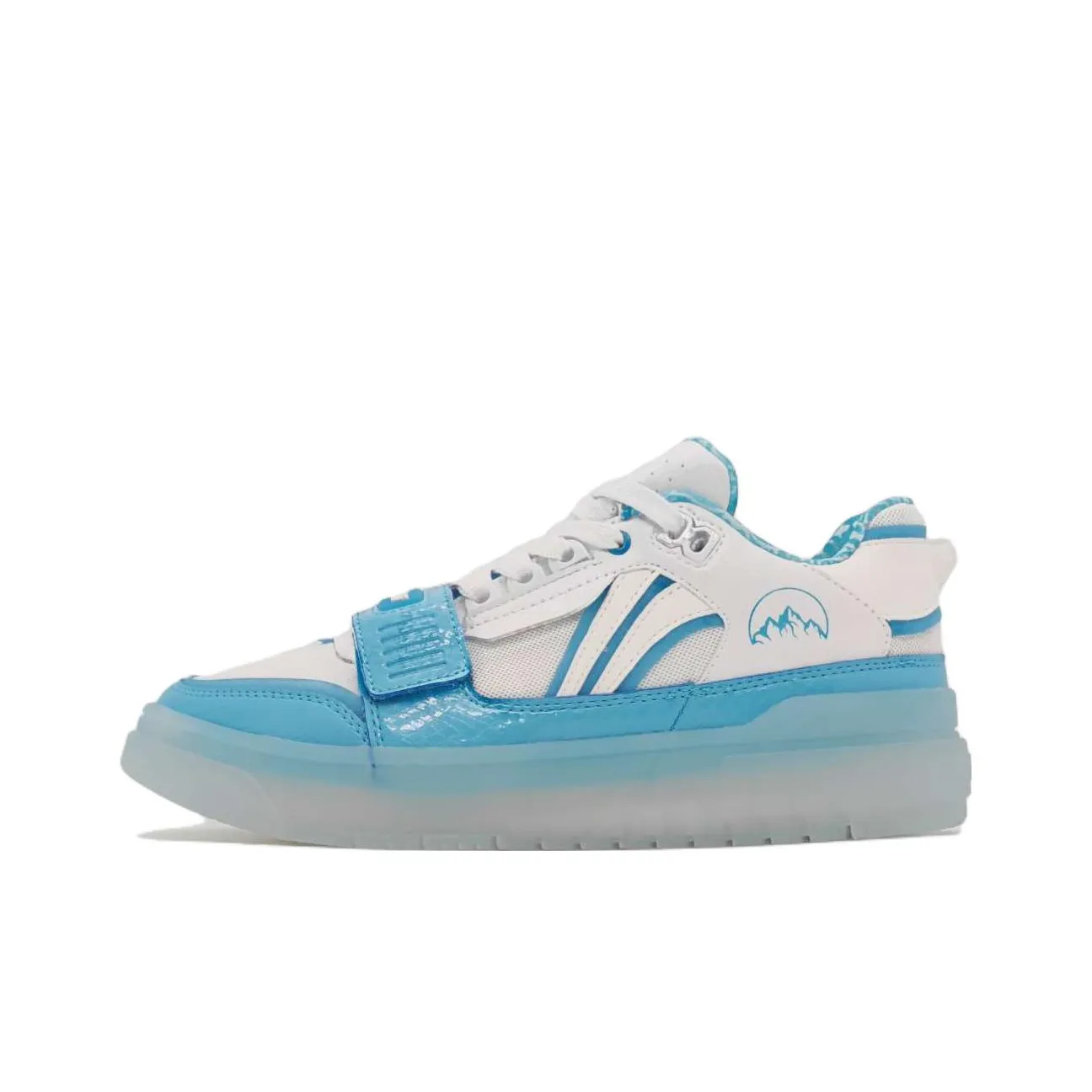 LiNing Rookie Slip-Resistant Abrasion-Resistant Low Top Vintage Basketball Shoes Men's White Blue