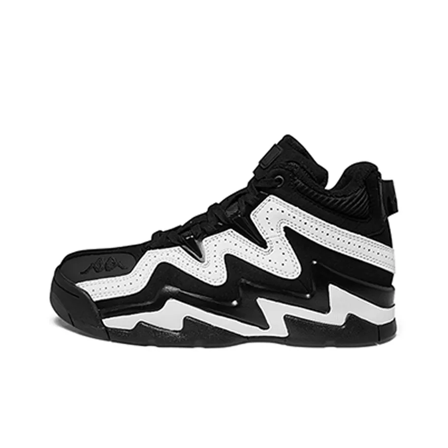 KAPPA Амортизаторы Shock Slip-resistant Abrasion-resistant MID Топ Винтажные баскетбольные кроссовки Унисекс Черный белый