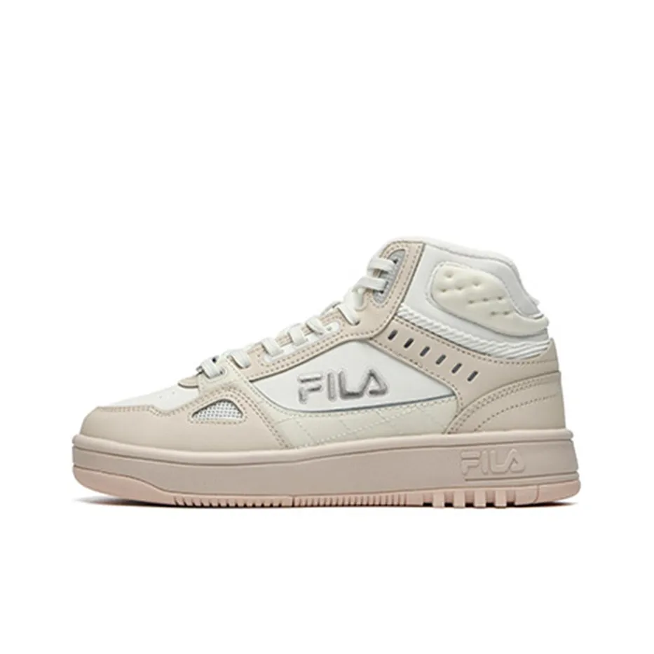 FILA Glory MID Топ Винтажные баскетбольные кроссовки Женские Белые Кассава Пудра