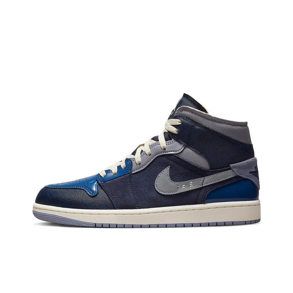 Jordan 1 Mid Se Craft Obsidian French Blue Ashen Slate White