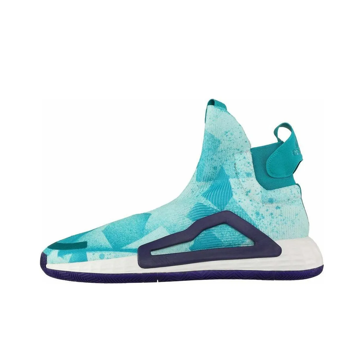 Adidas N3xt L3V3L Амортизаторы Slip-resistant устойчивые к истиранию высокие топы Винтажные баскетбольные кроссовки Сине-белые