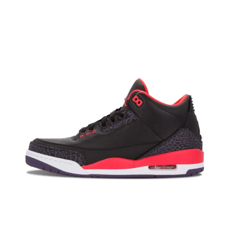 Jordan Air Jordan 3 Retro Berry Mid Top Vintage Баскетбольные Кроссовки Мужские Черные Красные