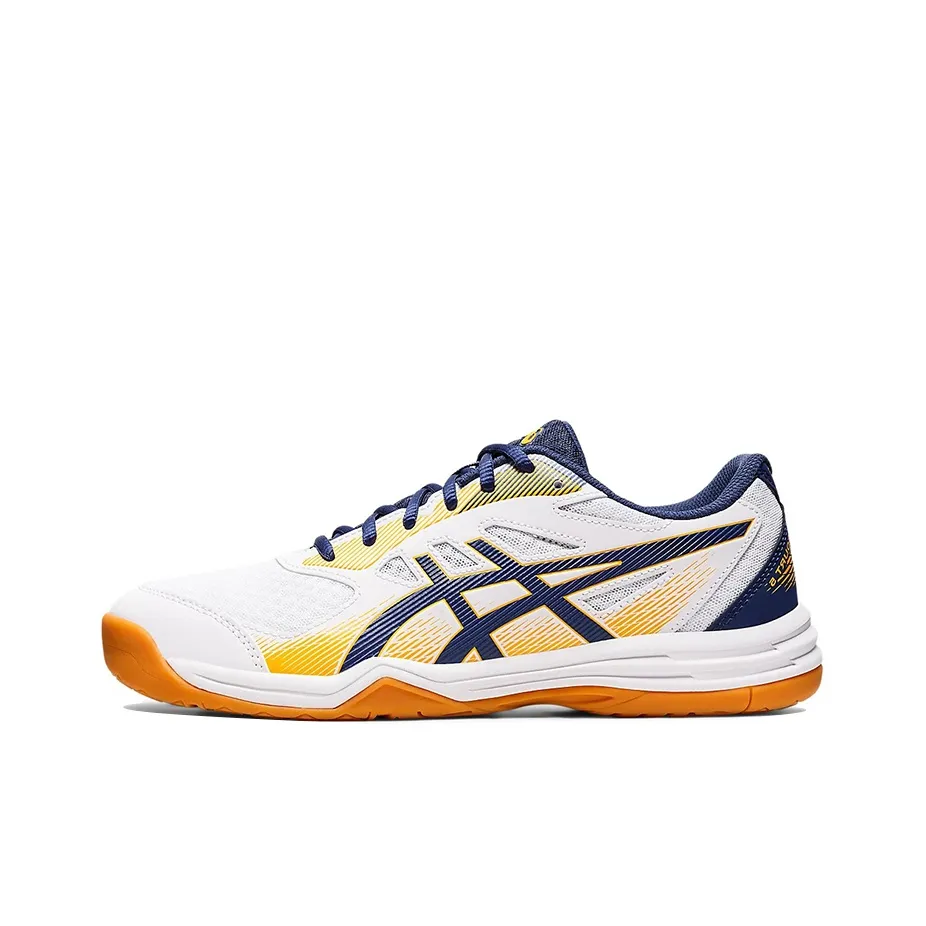 Asics Gel Upcourt 5 Training Shoes Men Low Top White/Blue/Yellow