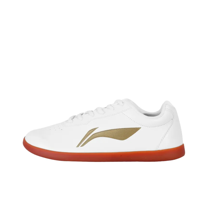 LiNing Tai Chi Anti Slip And Wear Resistant Breathable Low Top Training Shoes Unisex Red White