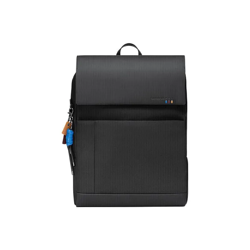 SAMSONITE Cow Leather Handbag Laptop Bag Backpack Large Size Unisex Black