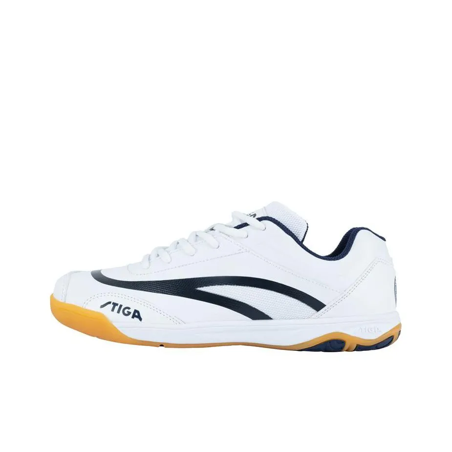 Stiga Износостойкая Дышащая Низкая Обувь для настольного тенниса Унисекс Белый Темно-синий