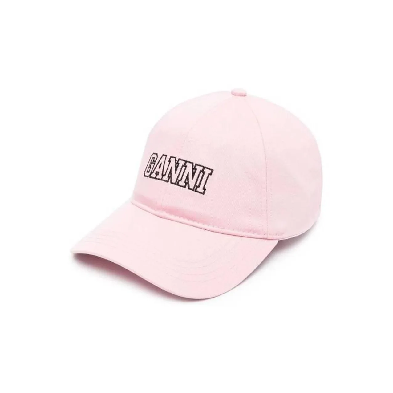 GANNI Logo Embroidered Curved Peak Baseball Cap