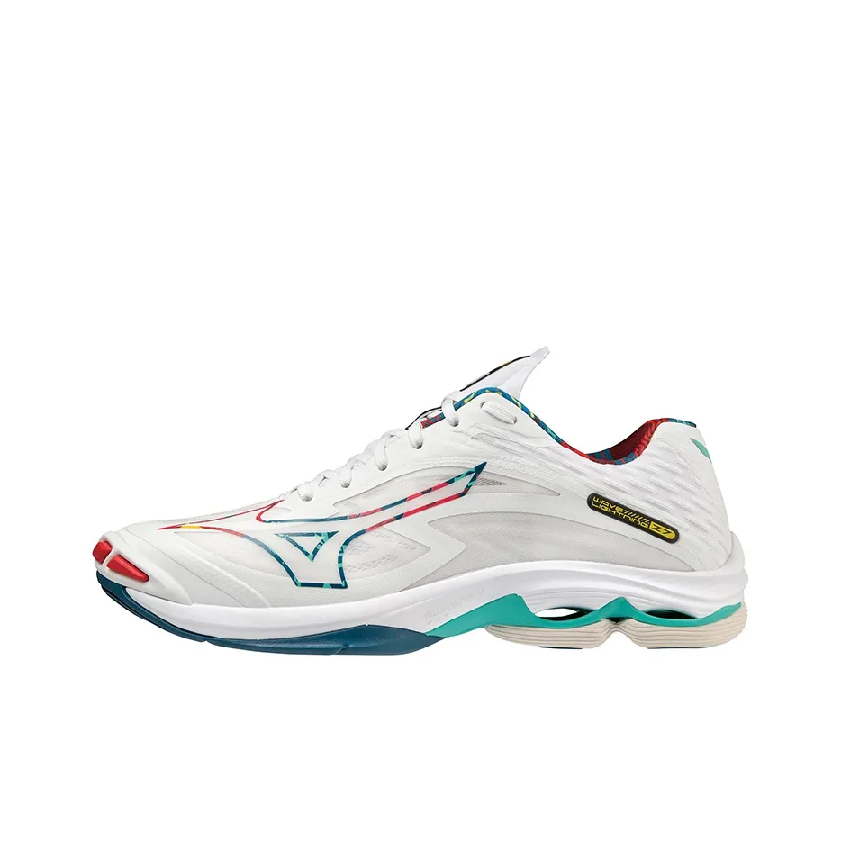 Mizuno Wave Lightning Z7 Low Топ Кроссовки для тренировок Унисекс Белый Красный Зеленый