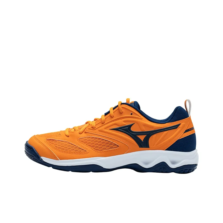 Mizuno Dynablitz Амортизаторы Shock Slip-Resistant Abrasion-Resistant Низкий Топ Волейбольные Кроссовки Унисекс Оранжевый Темно-Синий