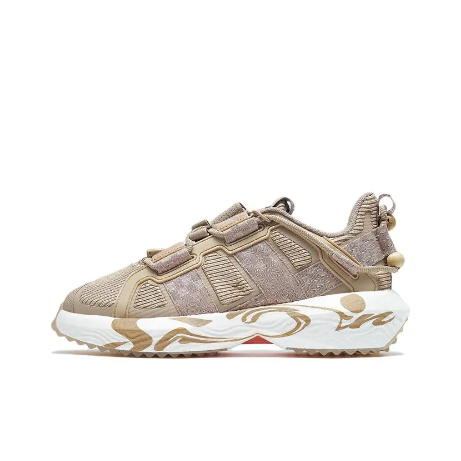 XTEP Shaolin Collection Slip-resistant Abrasion-resistant Breathable Low-Top Training Shoes Men's Beige Umber