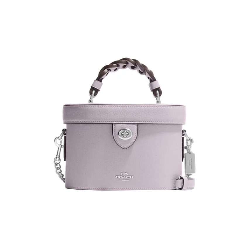 COACH Kay Кожа Коробка Сумка Сумка Сумка через плечо Сумка через плечо Маленькая Женская Светло-фиолетовая