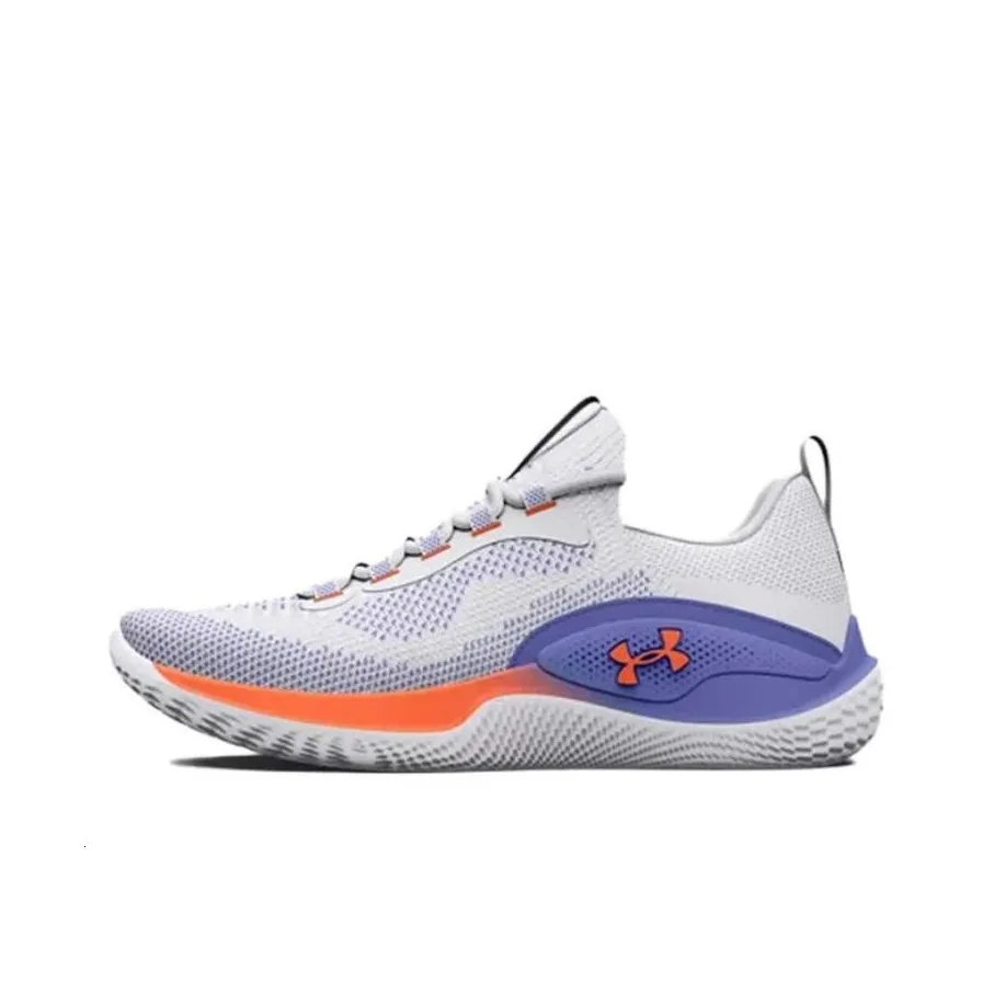 Under Armour Shock Absorbers Slip-Resistant Low-Top Training Shoes Women's White Purple