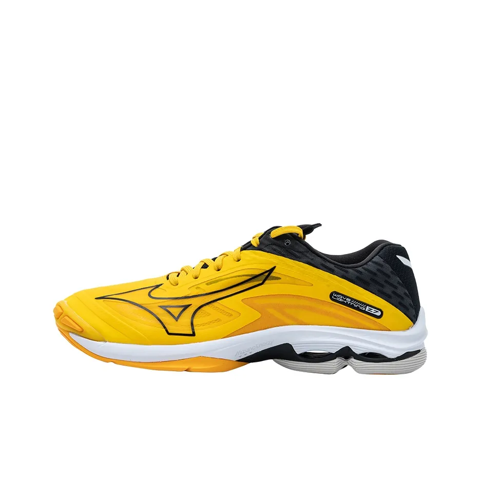 Mizuno Wave Lightning Z7 Амортизаторы Шок Устойчивость к Сцеплению Низкий Топ Волейбольные Кроссовки Унисекс Желтый Черный