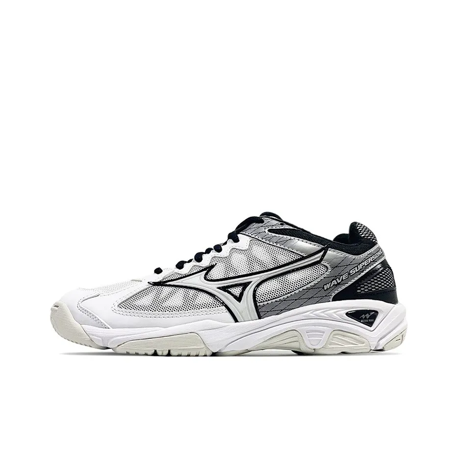 Mizuno Training Shoes Unisex Low Top White Gray Silver