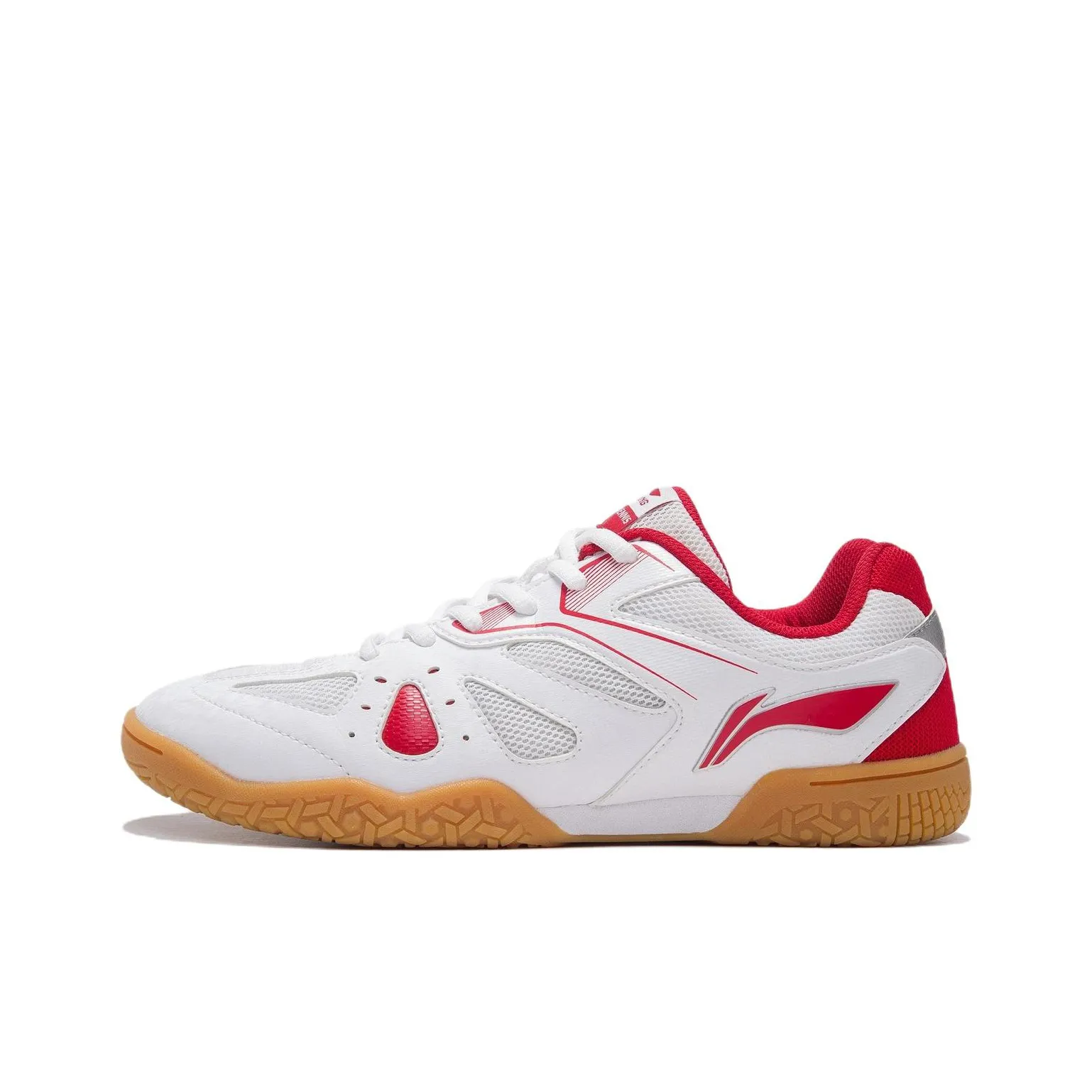 LiNing Slip-resistant Abrasion-resistant Low-top Training Shoes Women's White Red LiNing Противоскользящие Износостойкие Низкие Кроссовки для тренировок Женские Белые Красные