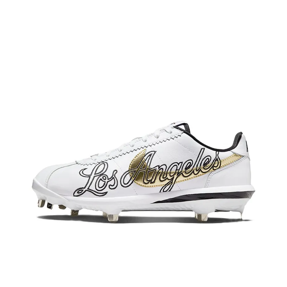 Nike Cortez Lunar Cortez Baseball Cushioning Anti-Slip And Wear-Resistant Low-Top Training Shoes Men's White Gold