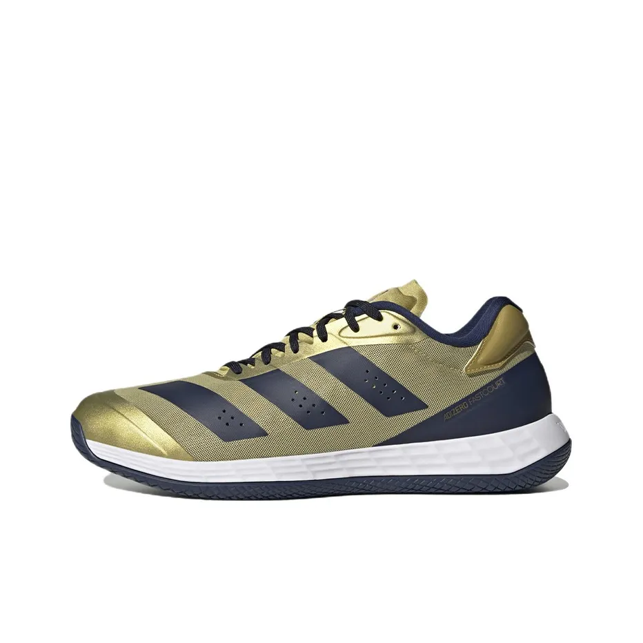 Adidas Adizero Fastcourt Slip-Resistant Abrasion-Resistant Легкий Низкий Топ Волейбольные Кроссовки Унисекс Черный Золото